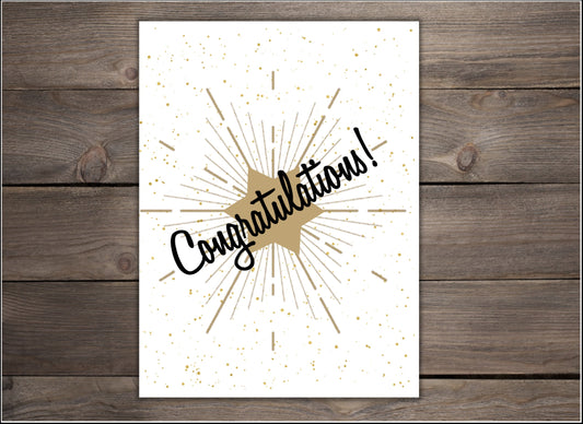 Congratulations: Printable Card