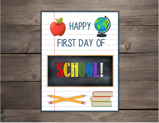 Happy First Day of School: Printable Card