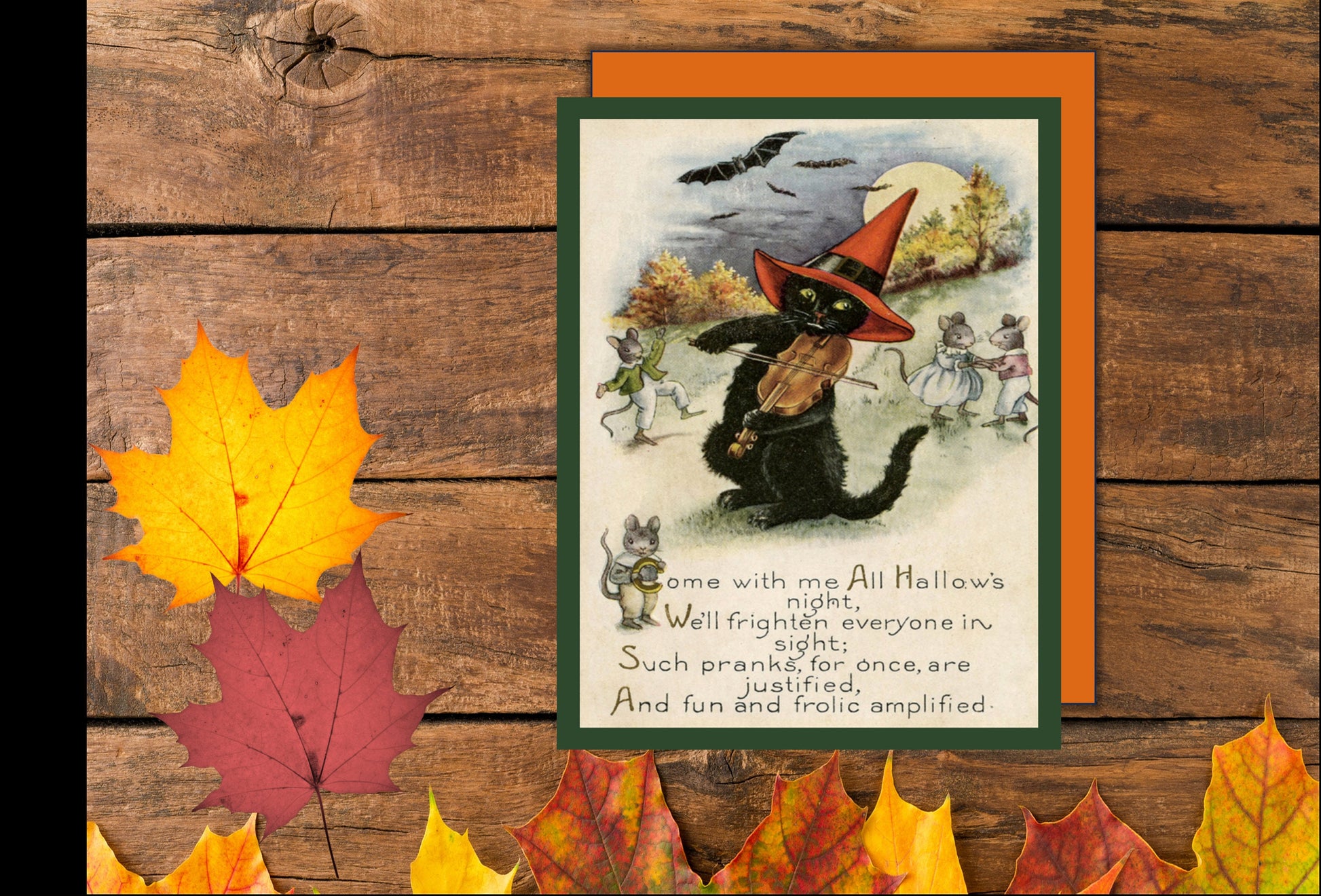 Vintage Halloween Cards: set of 8