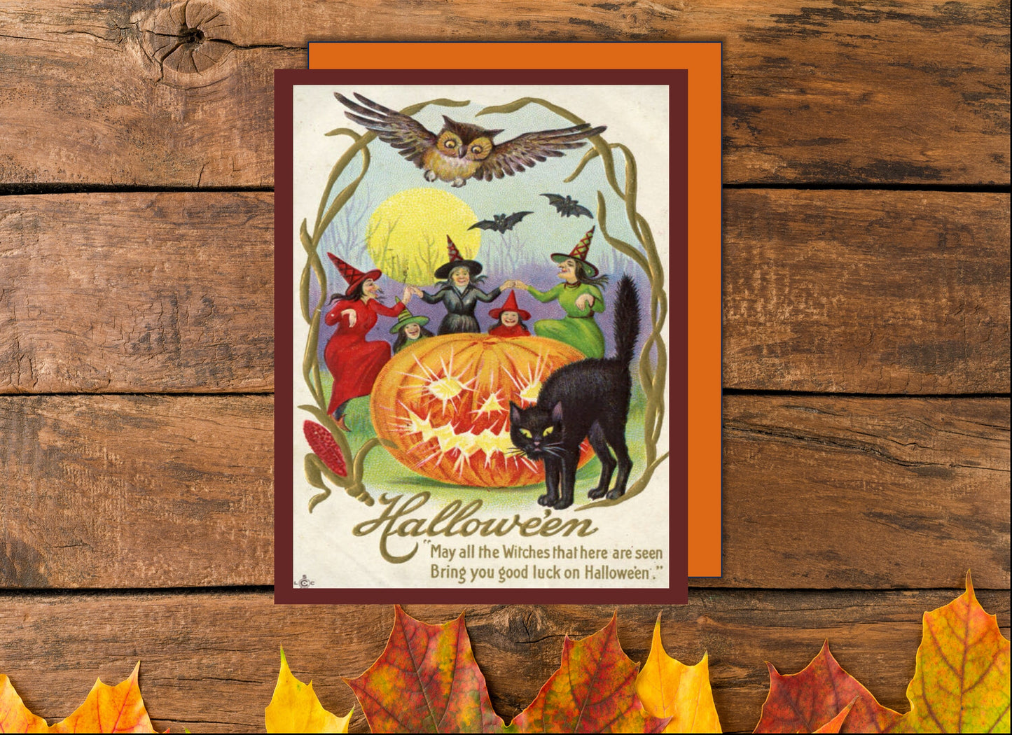 Vintage Halloween Cards: set of 8