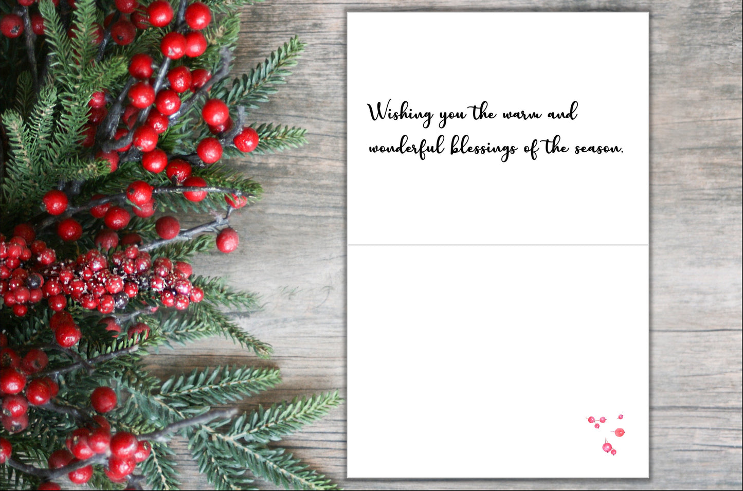 Happy Holidays Cards: Holly Berries