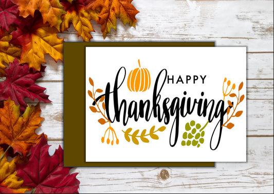 Thanksgiving Cards - Happy Thanksgiving: Set of 10