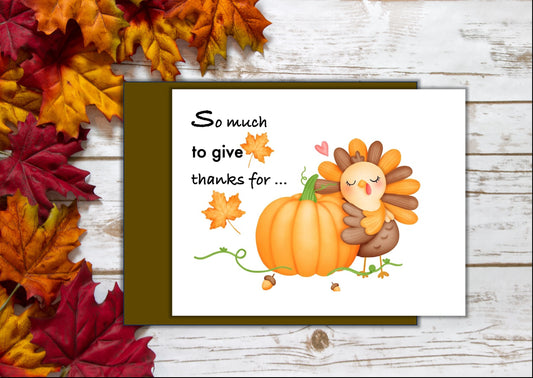 Thanksgiving Cards - So Much to Give Thanks For:Set of 10