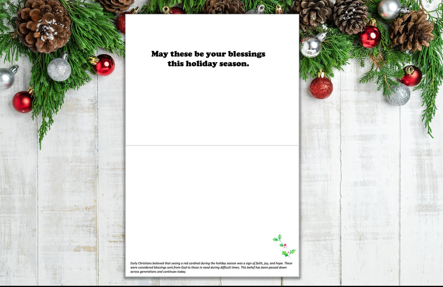 Merry Christmas Card: Faith Joy Hope