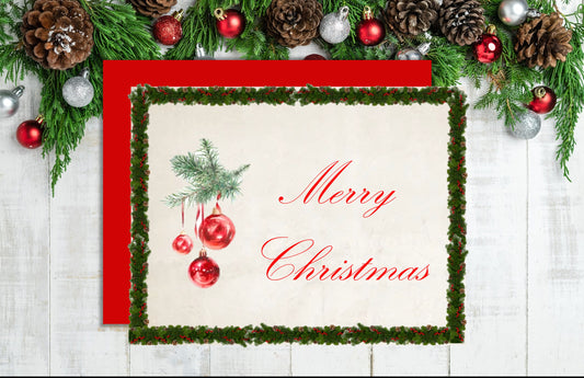 Merry Christmas Vintage Note Cards