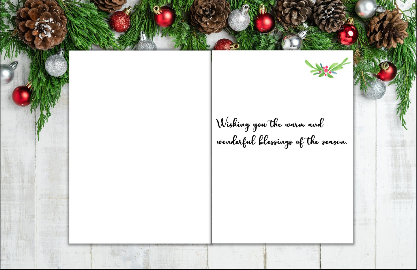 Christmas Note Cards: Warmest Holiday Wishes