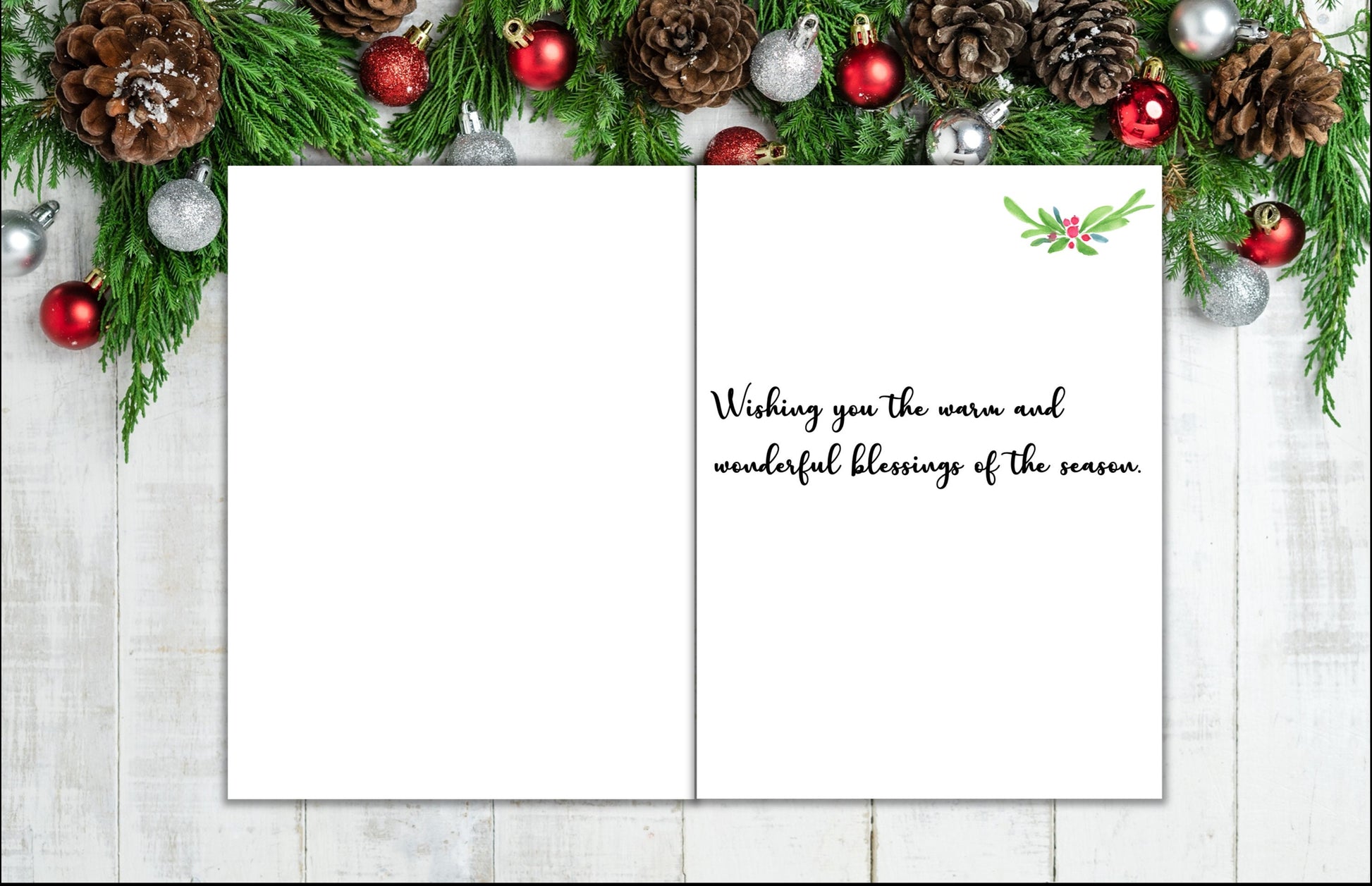 Christmas Note Cards: Warmest Holiday Wishes