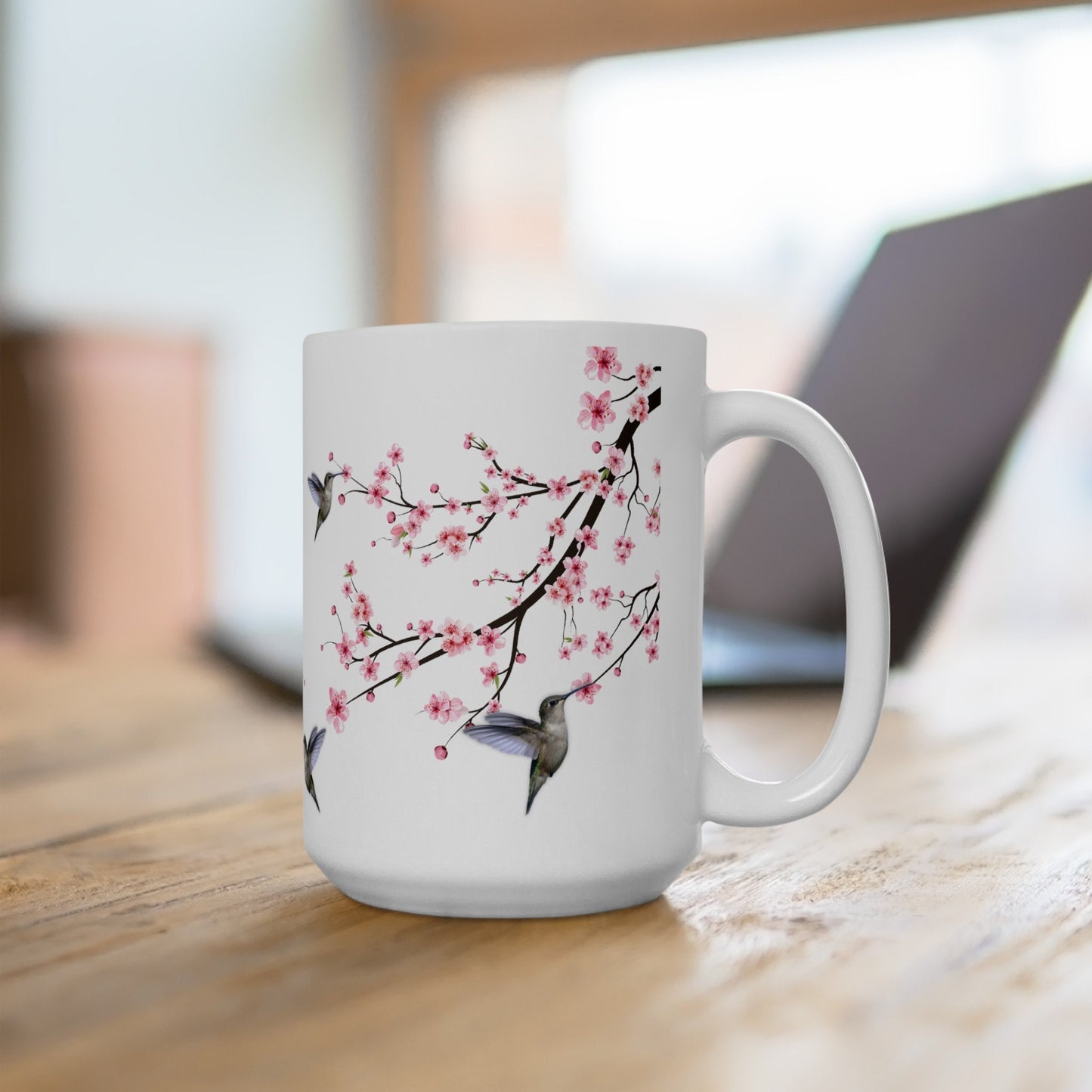 Hummingbird & Cherry Blossom Mug