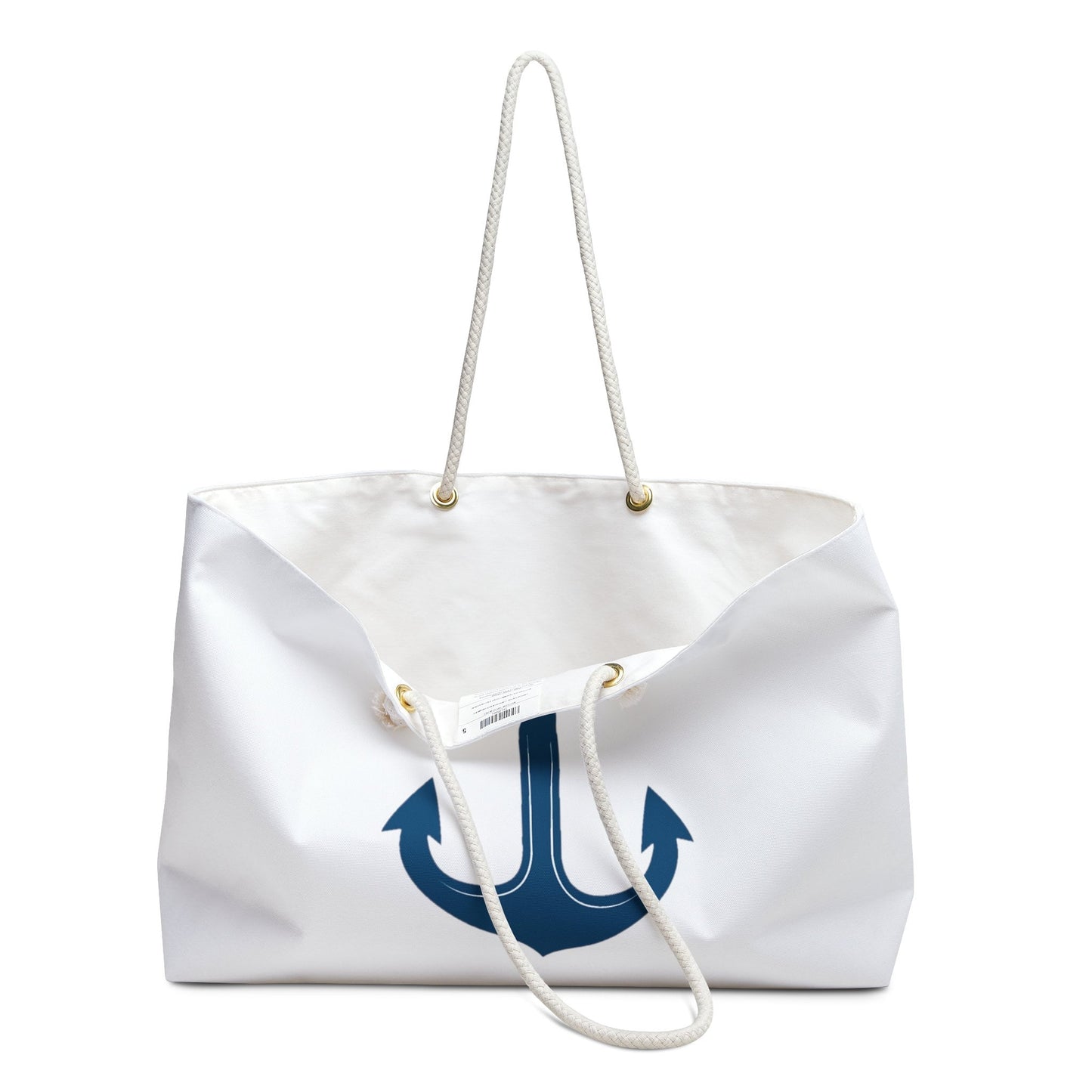 Weekender Tote: Navy Blue Anchor