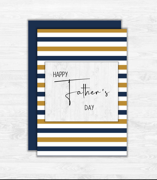 Father's Day Card: Gold & Navy