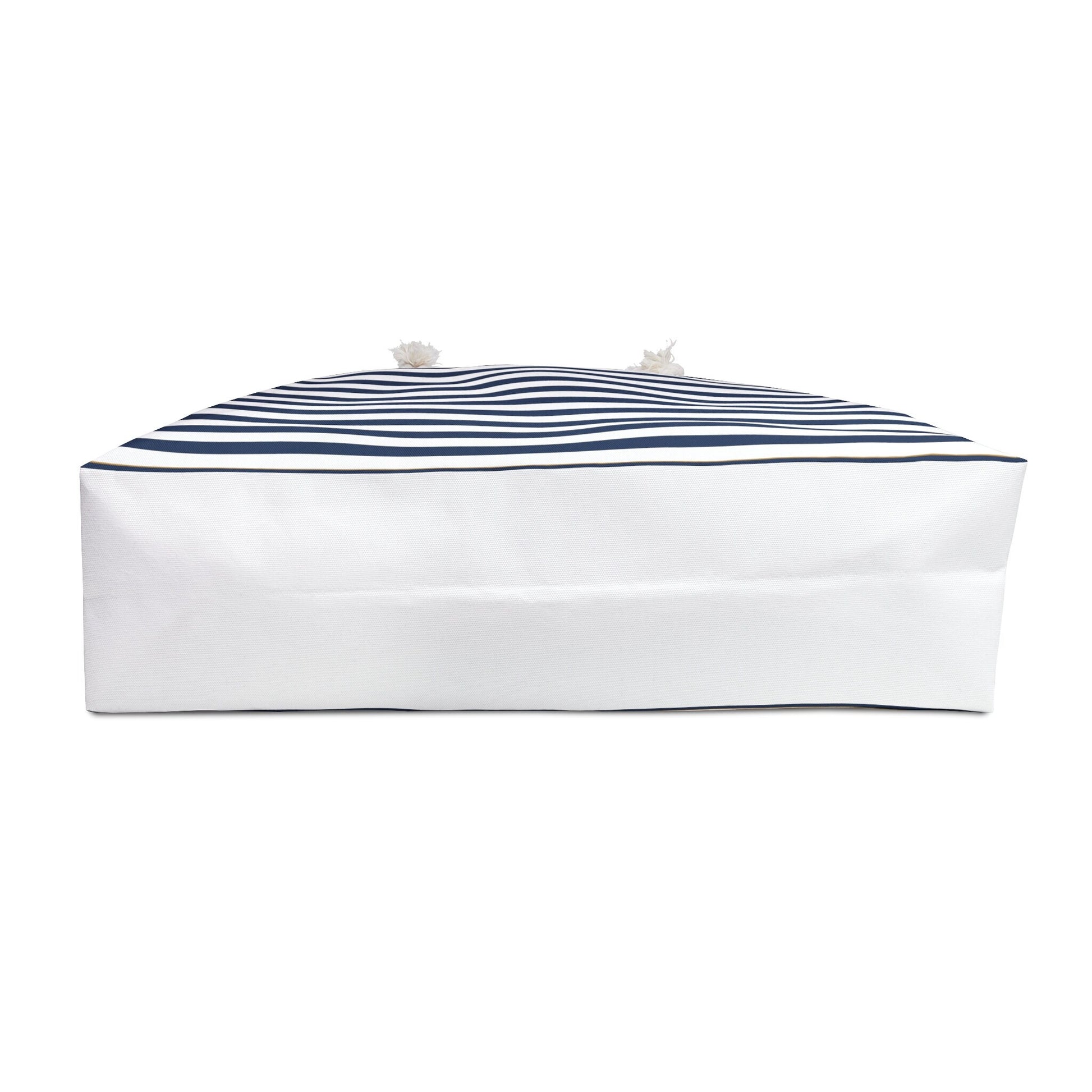 Weekender Tote: Navy & White