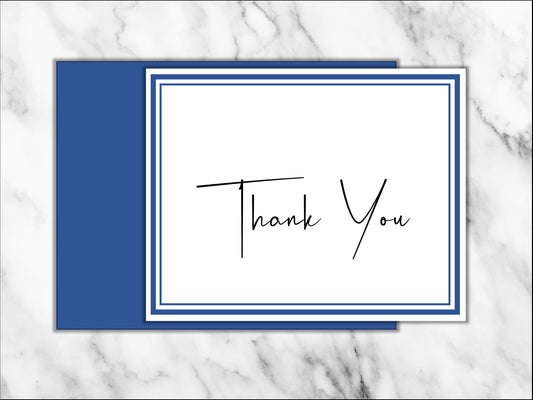 Thank You Cards - Set of 10 - Blank Inside