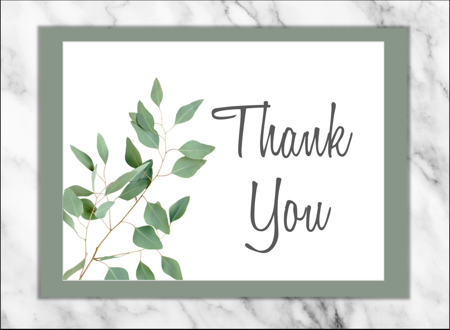 Thank You Cards - Set of 10 - Eucalyptus