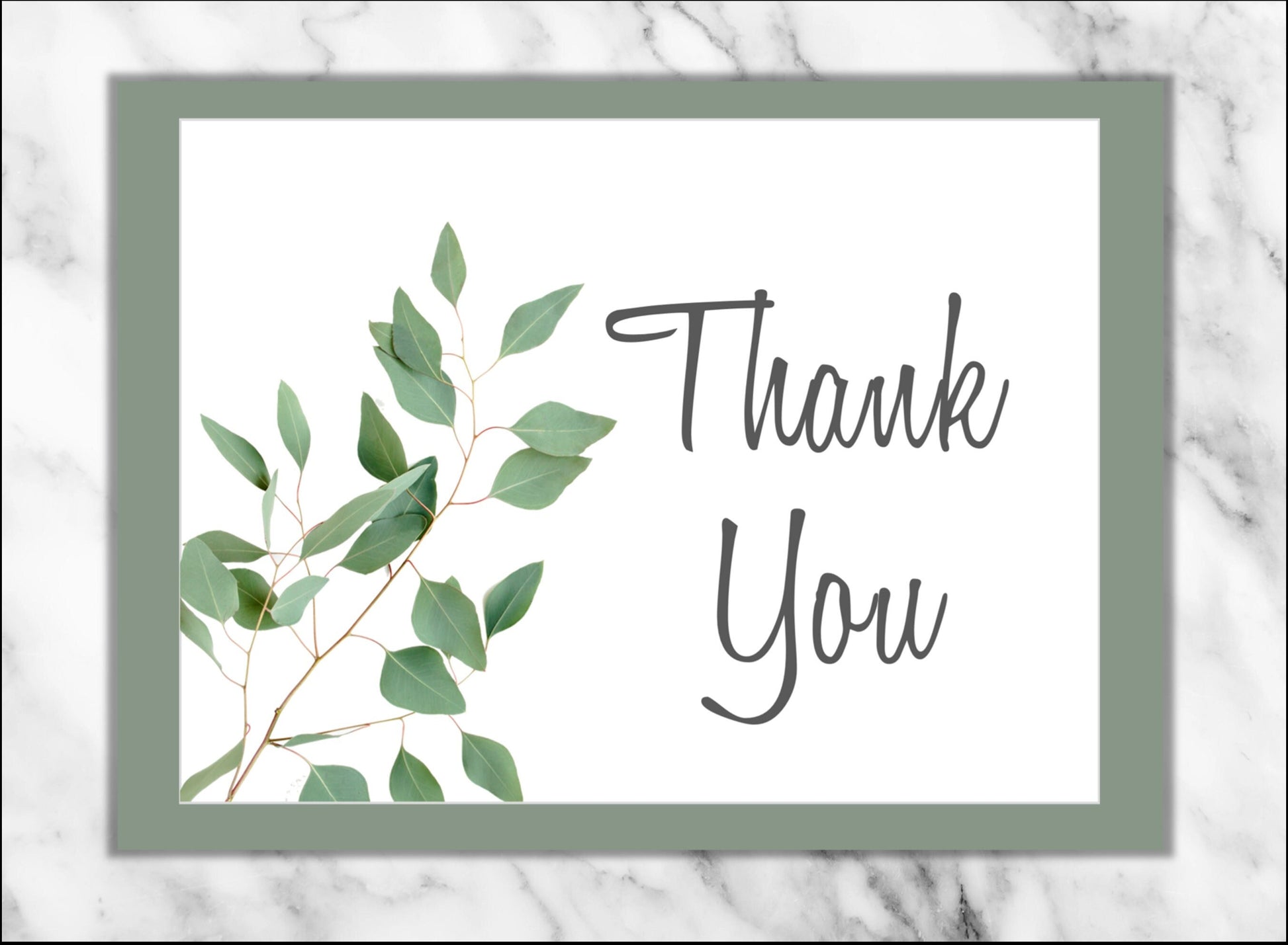 Thank You Cards - Set of 10 - Eucalyptus