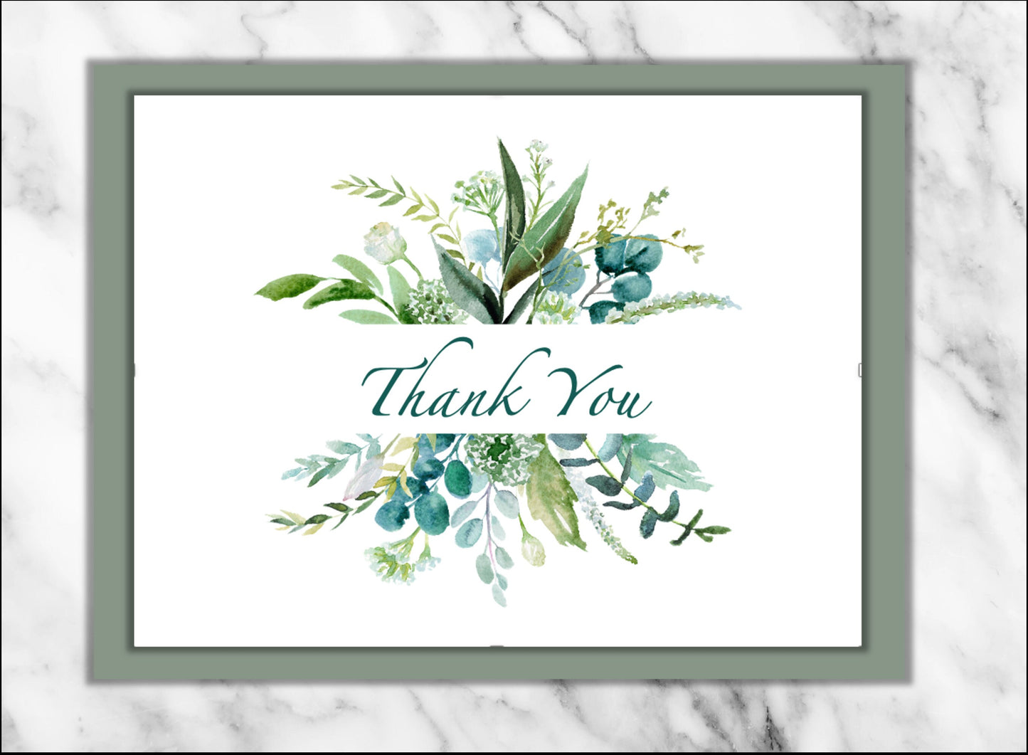 Thank You Cards - Set of 10 - Botanical