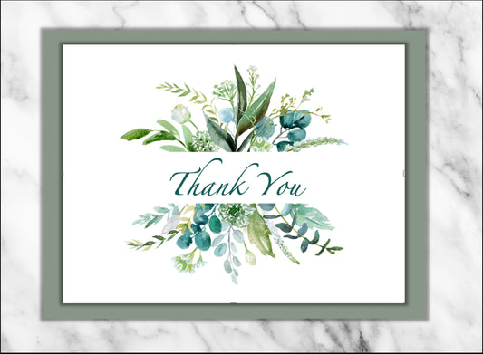 Thank You Cards - Set of 10 - Botanical