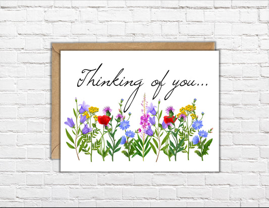 Thinking of you cards - Set of 10 - Blank Inside