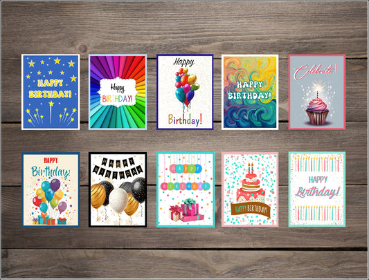 Birthday Card Assortment #3 - Set of 10 or 20