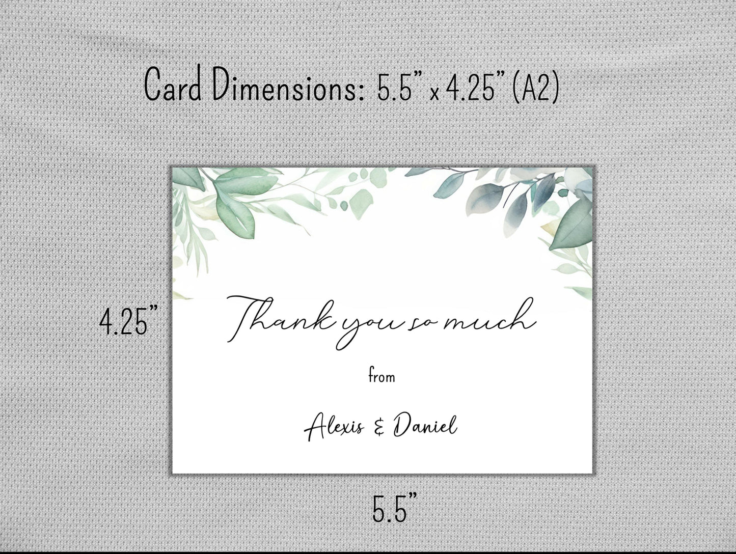 Set of Personalized Wedding Thank You Cards with Envelopes, wedding thank you cards, thank you card for wedding