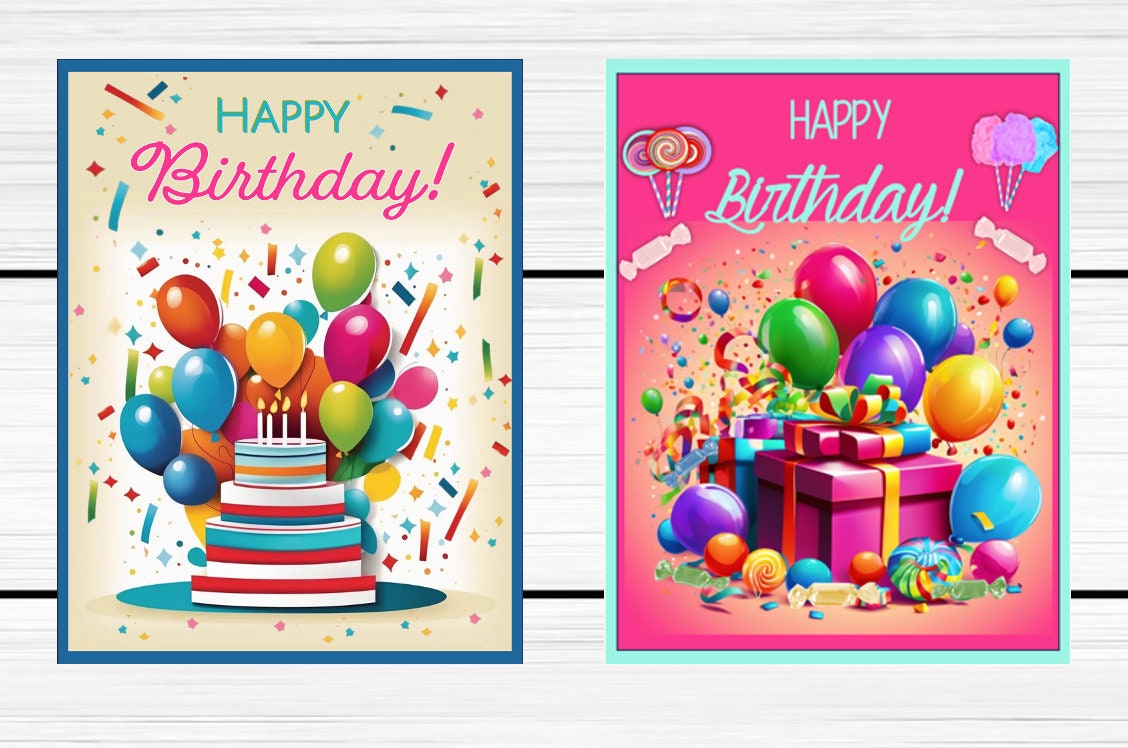 Birthday Card Assortment #4 - Set of 10 or 20, bulk birthday cards, birthday card set, birthday cards, birthday card bundle