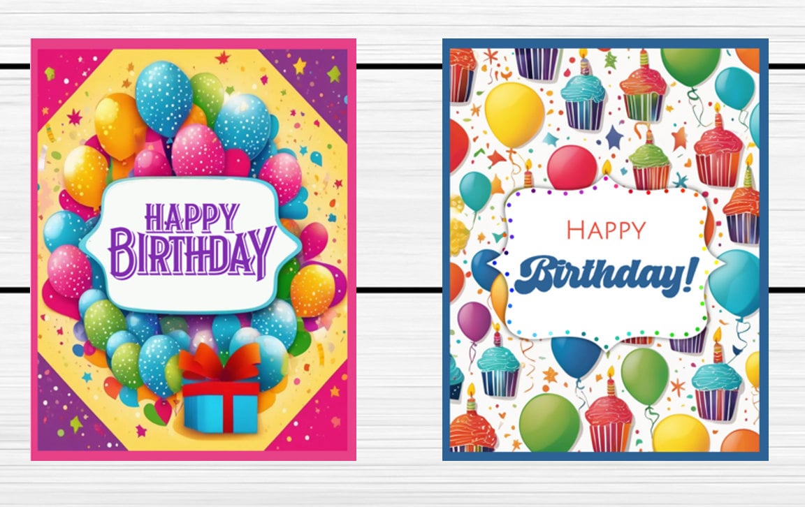 Birthday Card Assortment #4 - Set of 10 or 20, bulk birthday cards, birthday card set, birthday cards, birthday card bundle