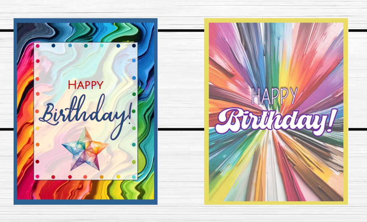 Birthday Card Assortment #4 - Set of 10 or 20, bulk birthday cards, birthday card set, birthday cards, birthday card bundle