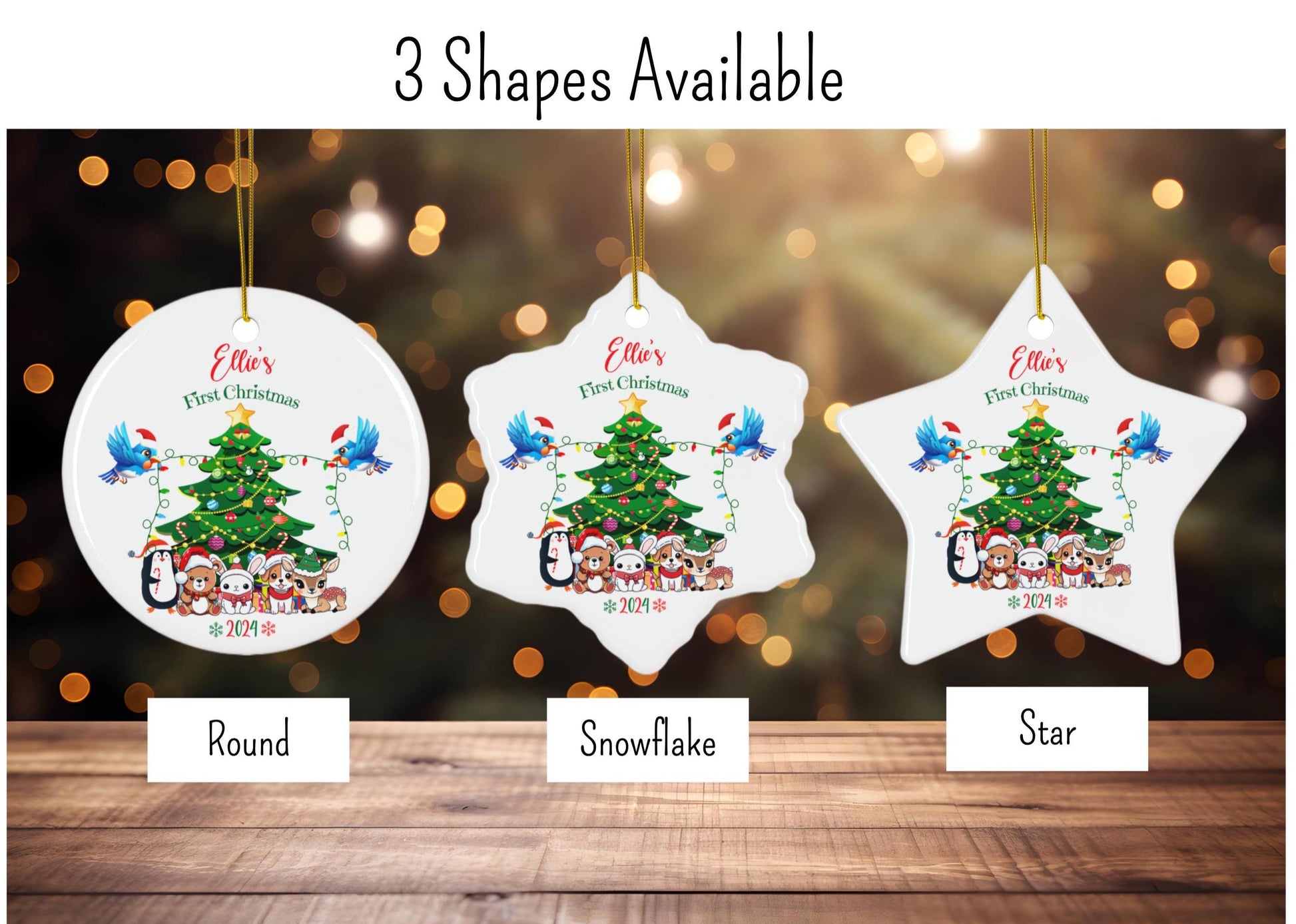 Baby's First Christmas Personalized Ornament, New Baby Ornament, Custom First Christmas Ornament, First Christmas as a Family