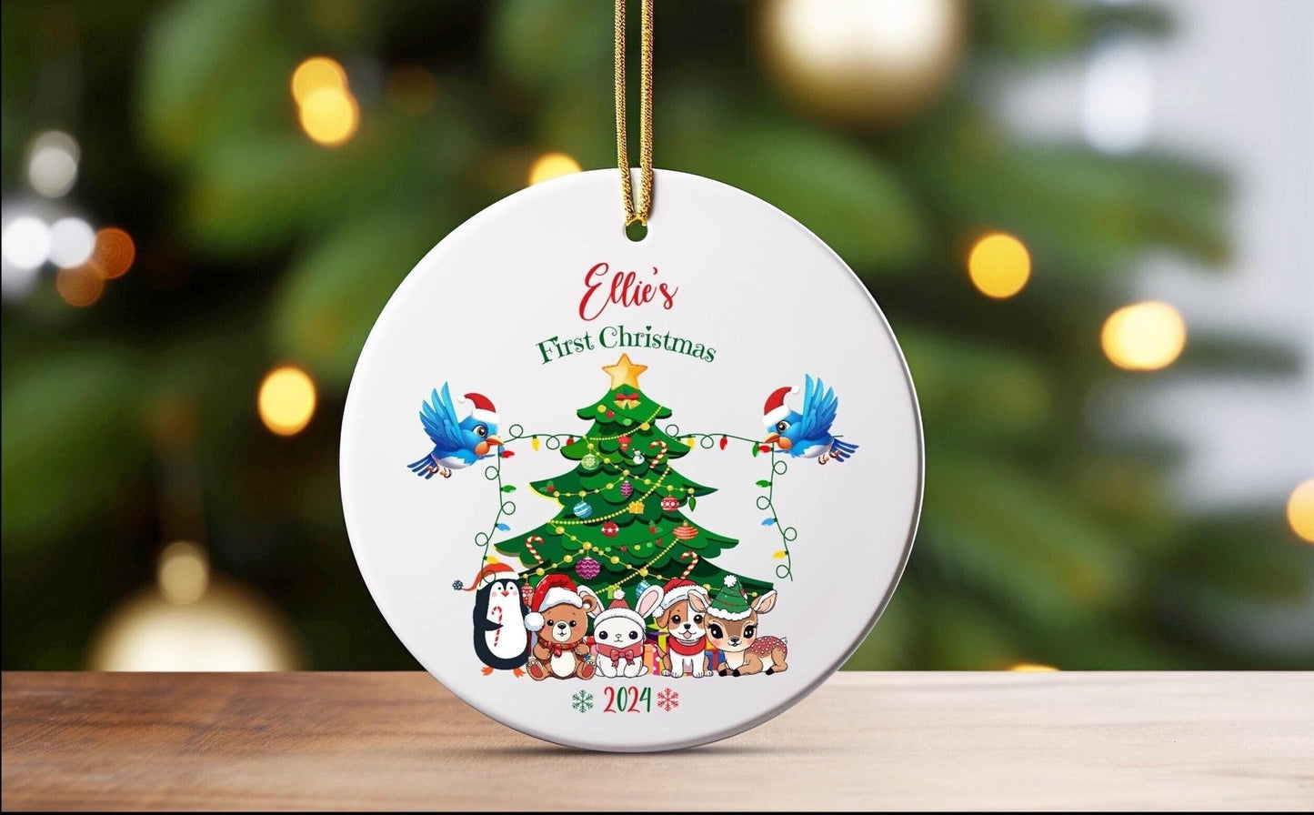 Baby's First Christmas Personalized Ornament, New Baby Ornament, Custom First Christmas Ornament, First Christmas as a Family