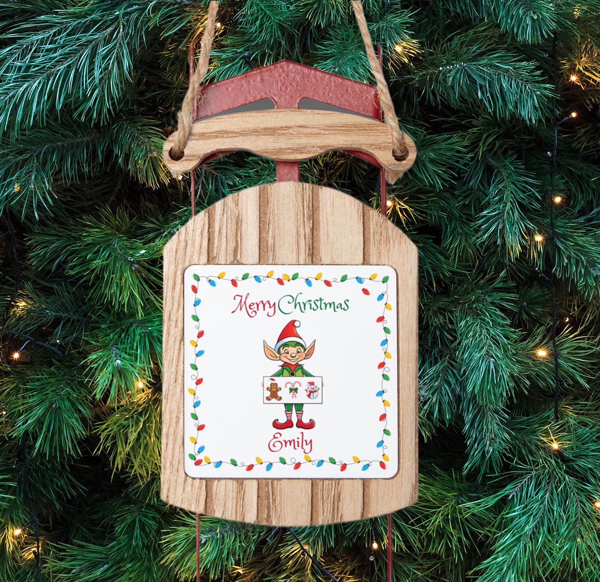 Personalized Cartoon Christmas Ornament for Kids - Penguin, Reindeer, Elf, Cowgirl