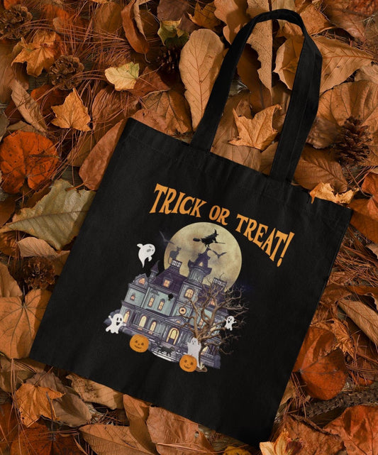 Trick or Treat! Halloween Tote Bag, Halloween tote bag, candy bag, customized halloween tote bag