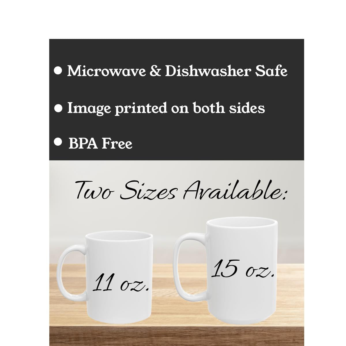 Blue Orchid Mug in black