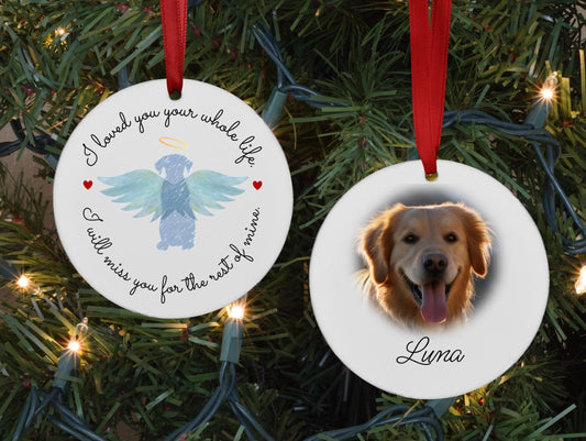 Personalized Dog Memorial Christmas Ornament