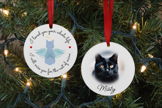 Personalized Cat Memorial Christmas Ornament