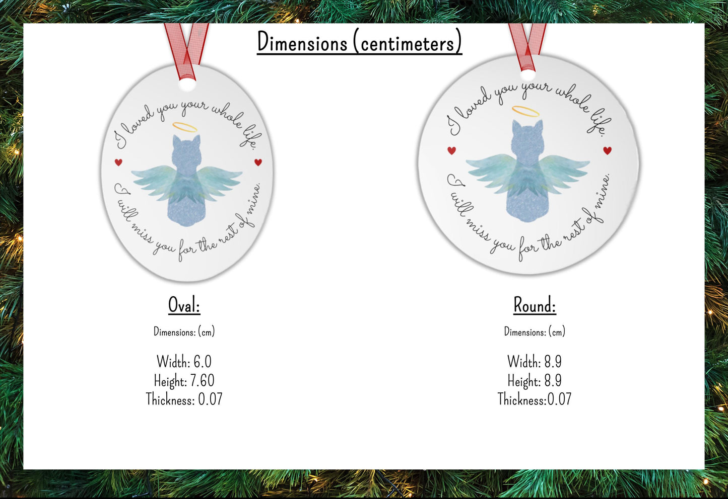 Personalized Cat Memorial Christmas Ornament