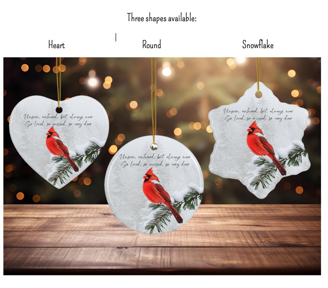 Cardinal Christmas Ornament, Memorial Ornament