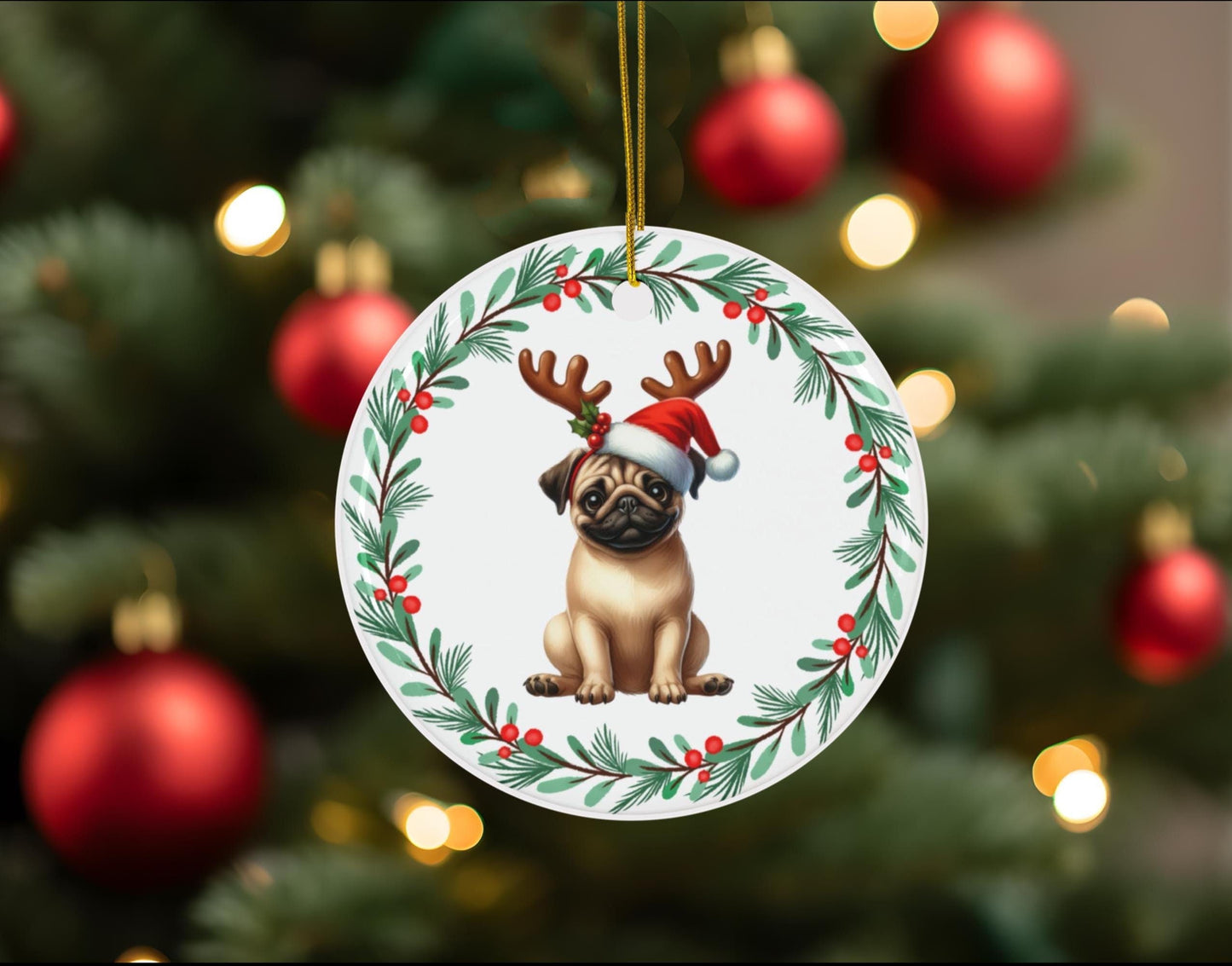 Personalizable Dog Breed Christmas Ornaments, Pet Christmas Ornaments, Dog Breed Ornaments, Custom Dog Ornament, Pet Ornament