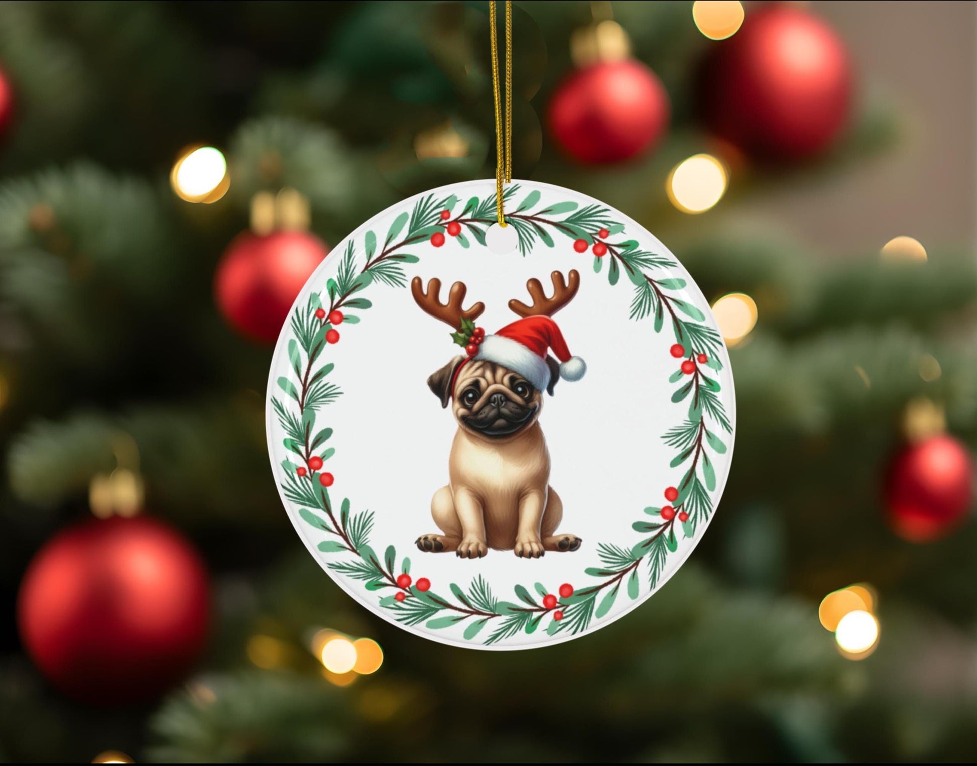 Personalizable Dog Breed Christmas Ornaments, Pet Christmas Ornaments, Dog Breed Ornaments, Custom Dog Ornament, Pet Ornament