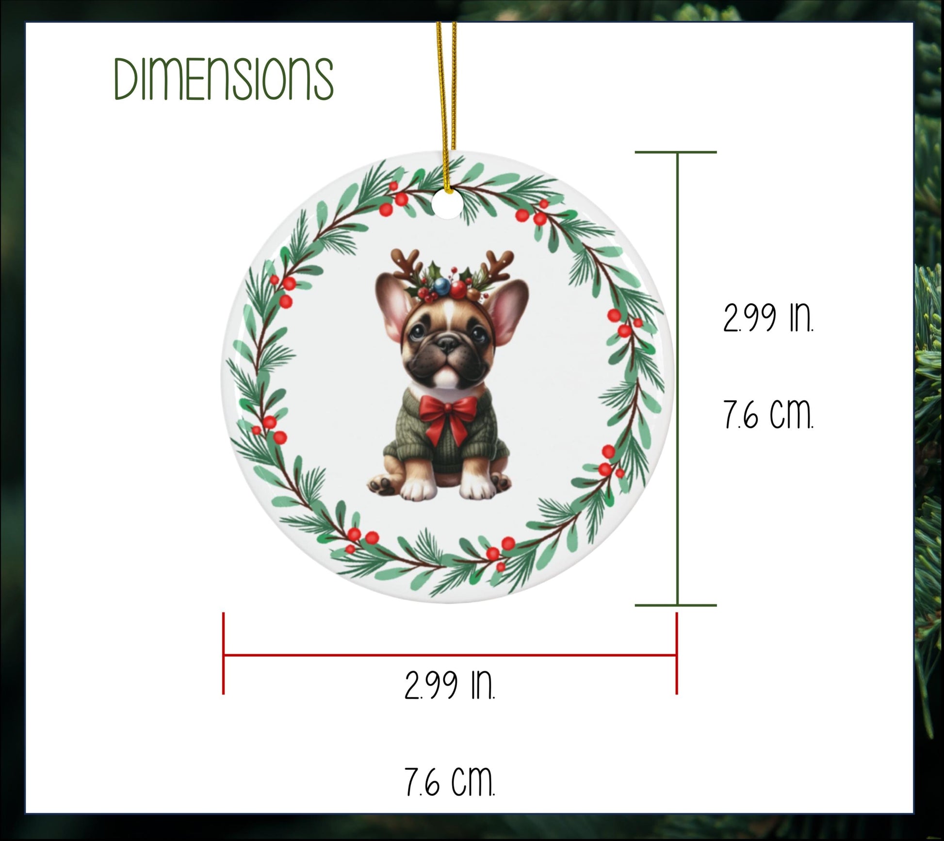 Personalizable Dog Breed Christmas Ornaments, Pet Christmas Ornaments, Dog Breed Ornaments, Custom Dog Ornament, Pet Ornament