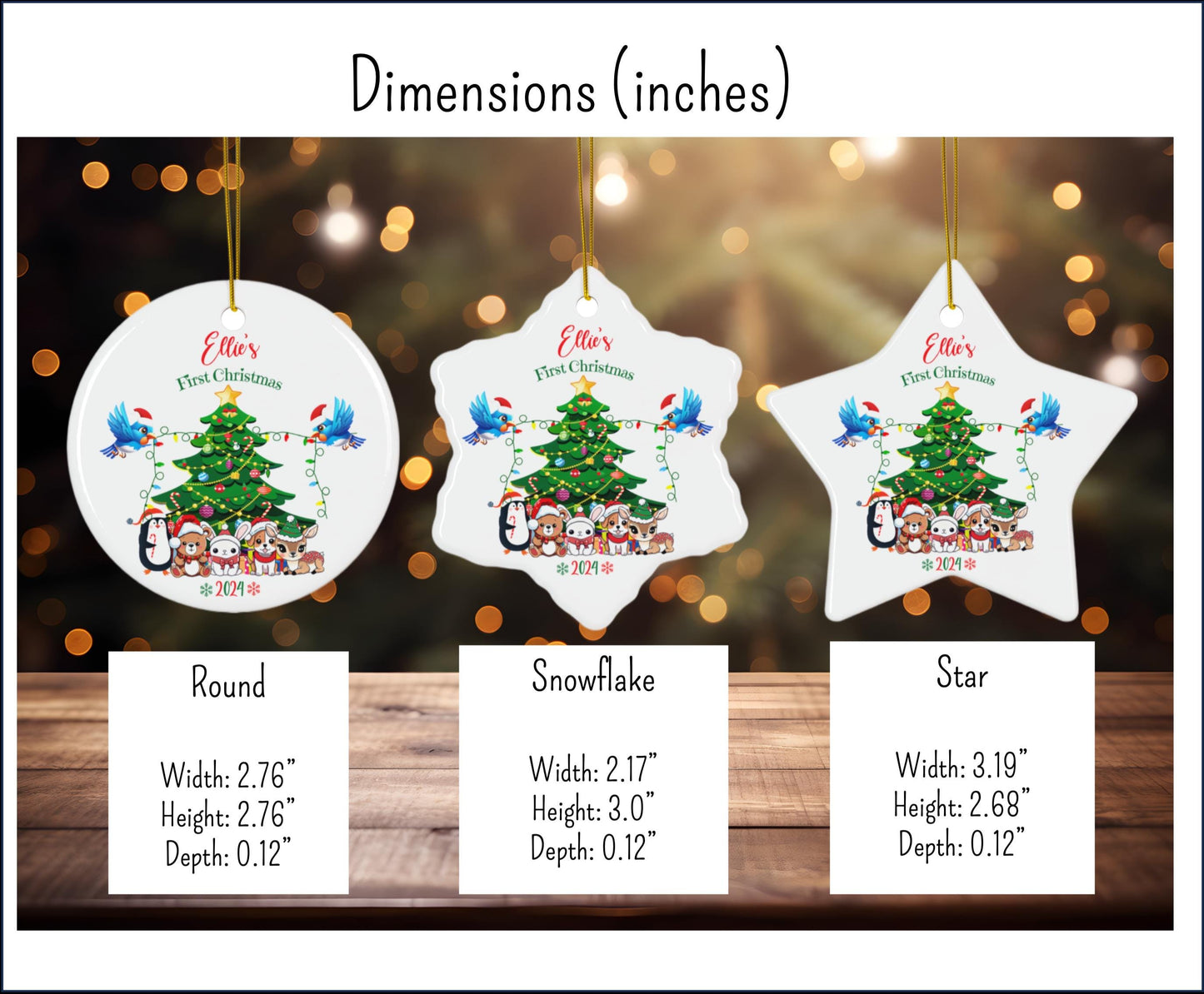 Baby's First Christmas Personalized Ornament, New Baby Ornament, Custom First Christmas Ornament, First Christmas as a Family
