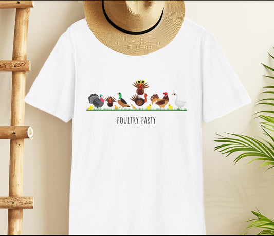 Poultry Party T-shirt - Funny Chicken T-shirt