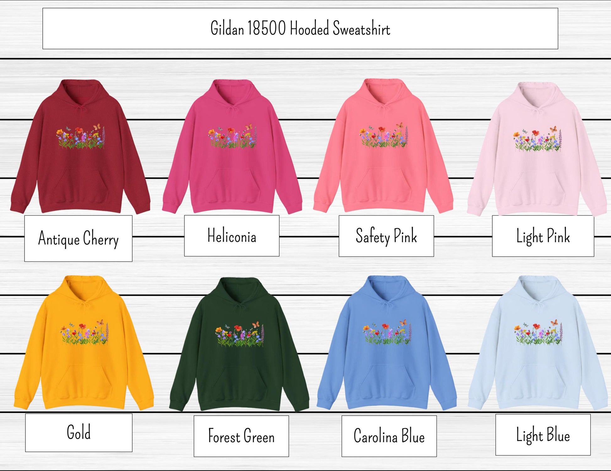 Wildflower Garden Hooded Sweatshirt