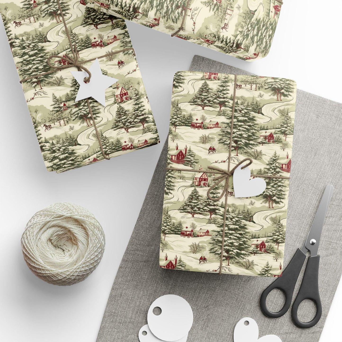 Snowy Countryside Christmas Wrapping Paper
