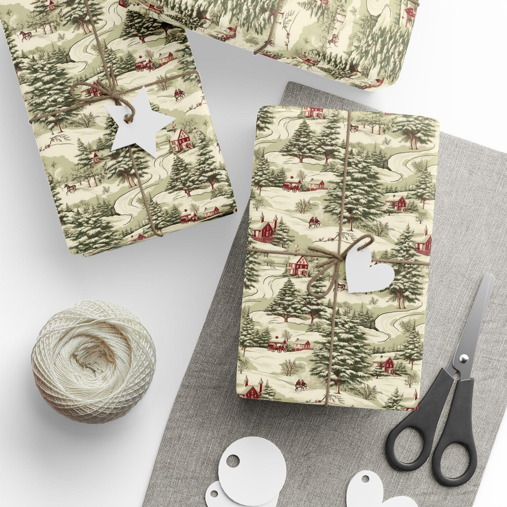 Snowy Countryside Christmas Wrapping Paper