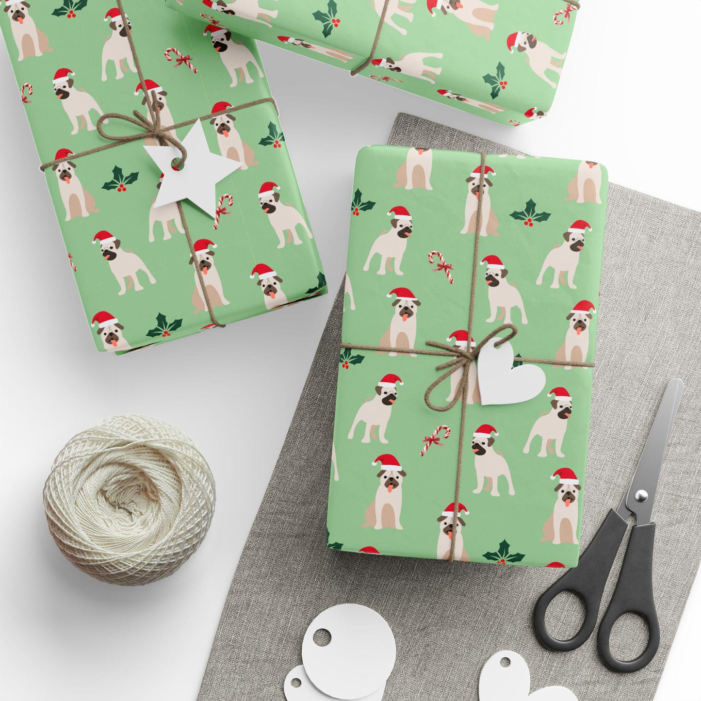 Christmas Pugs Wrapping Paper