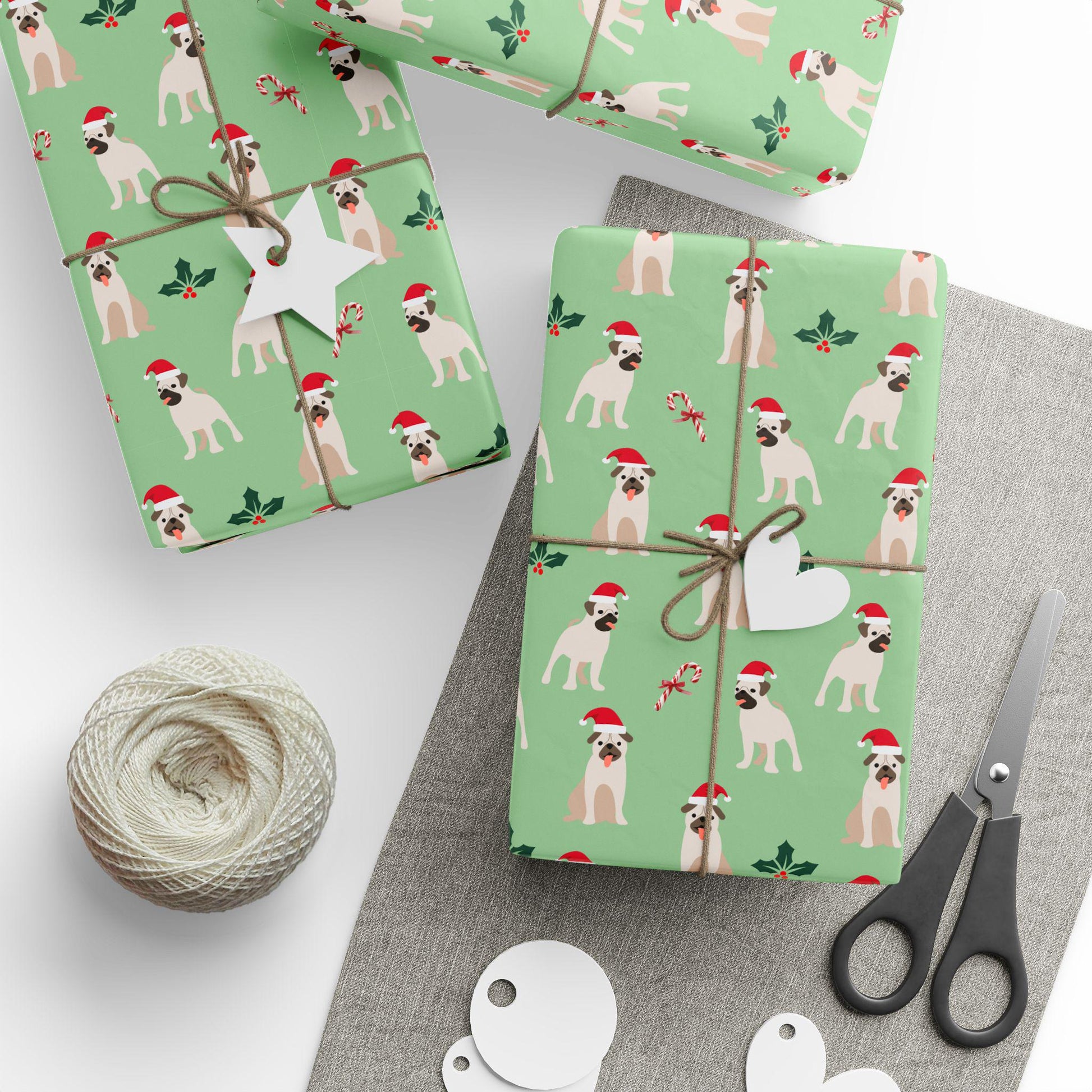 Christmas Pugs Wrapping Paper