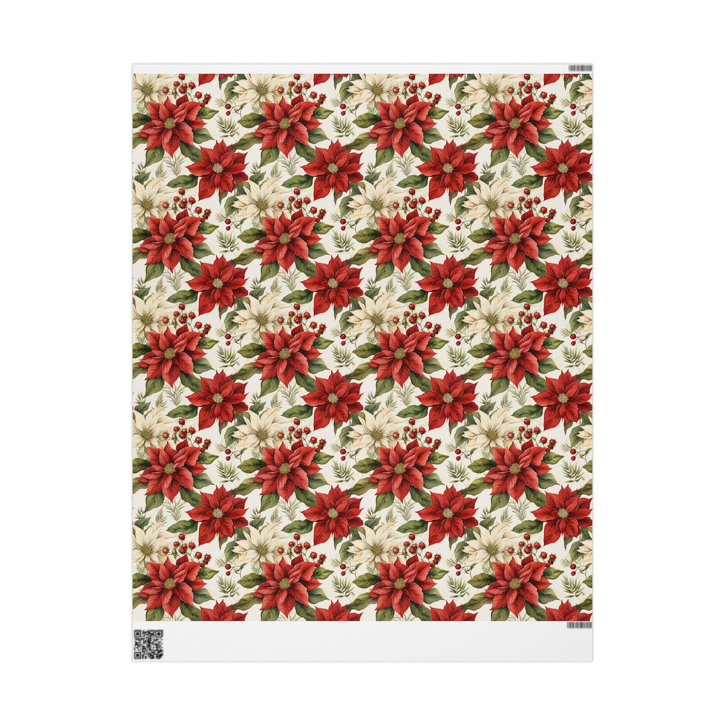 Poinsettia Christmas Wrapping Paper