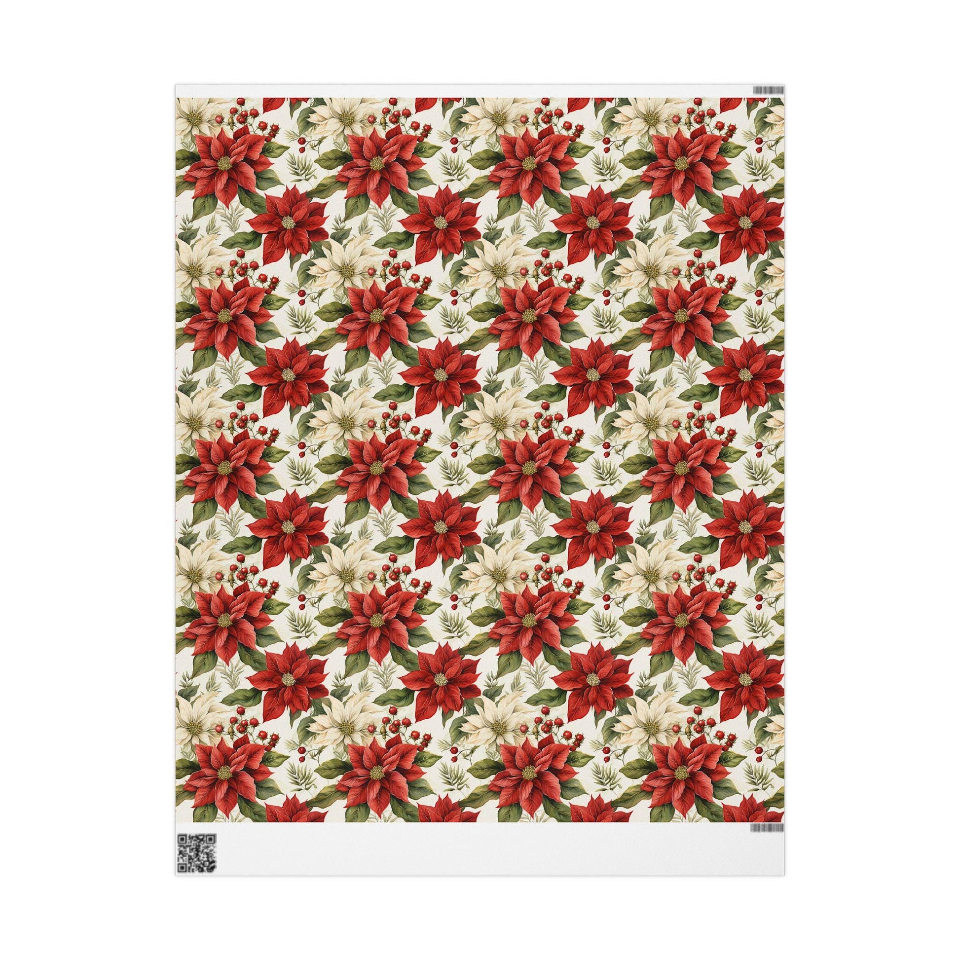 Poinsettia Christmas Wrapping Paper