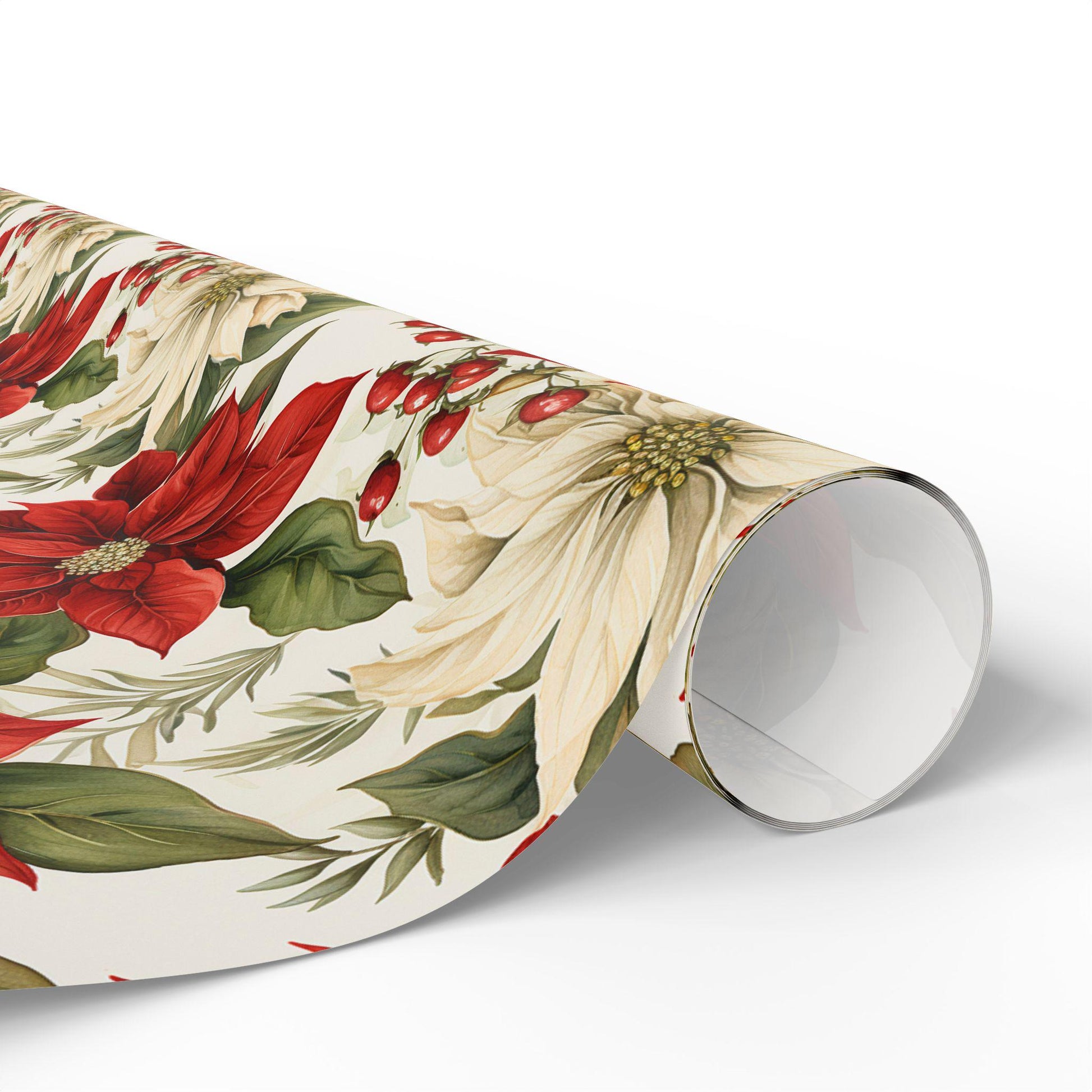 Poinsettia Christmas Wrapping Paper