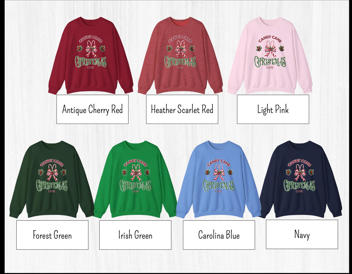 Candy Cane Christmas Club Sweatshirt - Fun Christmas Sweatshirt