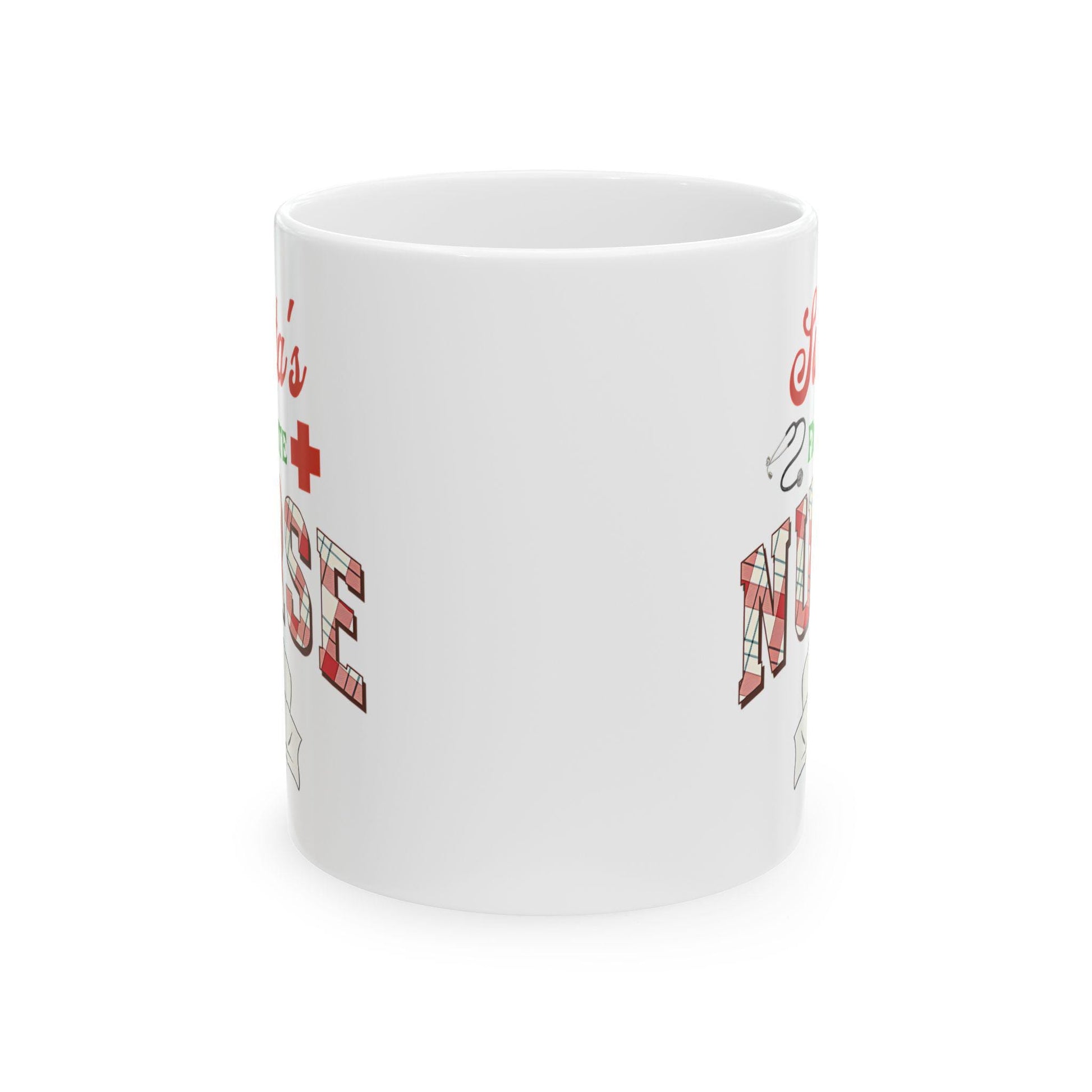 Ceramic Mug: Santa's Favorite Nurse Gift, Nurse Appreciation Coffee Cup, Holiday Gift Idea, Nurse Christmas Present, Funny Nurse Mug